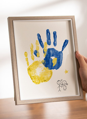 情侣创意手印相框DIY手足印礼物摆台情人节简约纪念