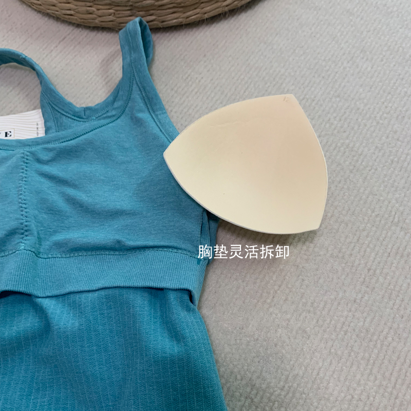 lulu专业瑜伽运动背心ebb带胸垫露背普拉提健身服上衣女速干透气 - 图1