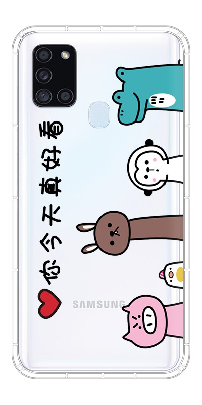适用于三星A21s手机壳全包气囊空压软壳保护套个性来图卡通定制-图2