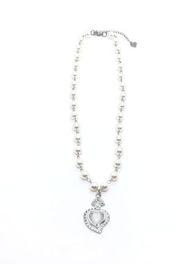 周笔畅同款珍珠爱心钛钢时尚百搭