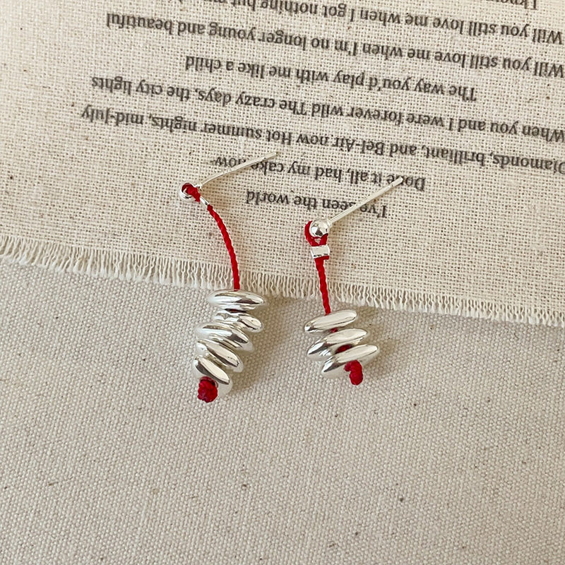 MEIRLINC 原创不对称复古红绳小众设计新中式国潮高级感独特气质,淘宝优惠券,粉丝福利购,淘宝优惠卷