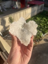 Brazilian Heteroglycan White Crystal Cluster Flower Pendulum Pieces In The Form Of A Piece Of Flowers
