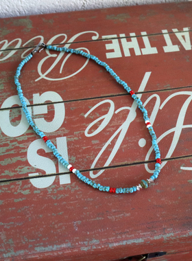 原创设计925银琉璃珠项链锁骨链