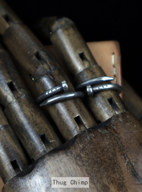 手工制作戒指925银小众设计情侣