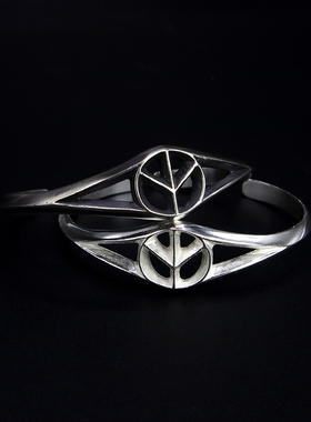 日潮复古男女925纯银手镯手环