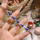 Pomegranate red hand ornaments thickly plated with real gold, new Chinese design