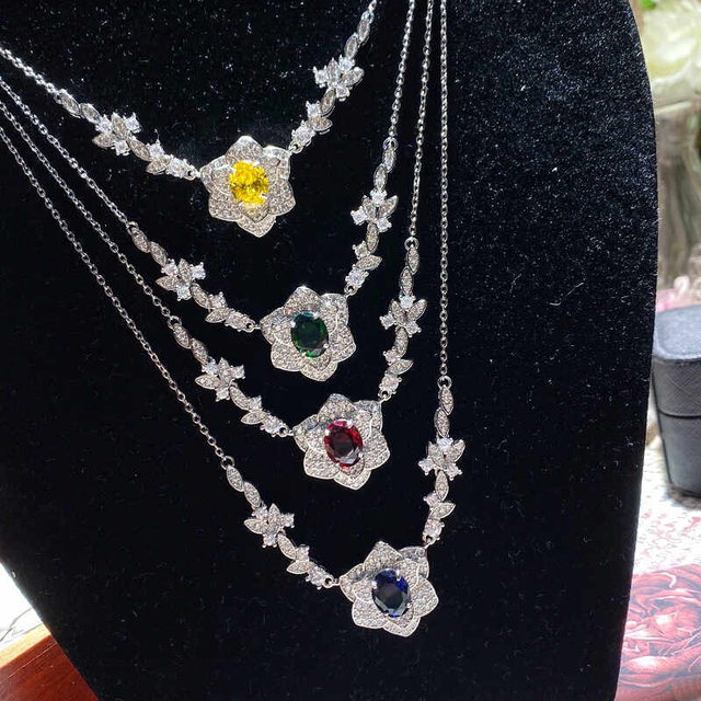 Temperament micro-studded with new diamond clavicle chain 18K gold plated