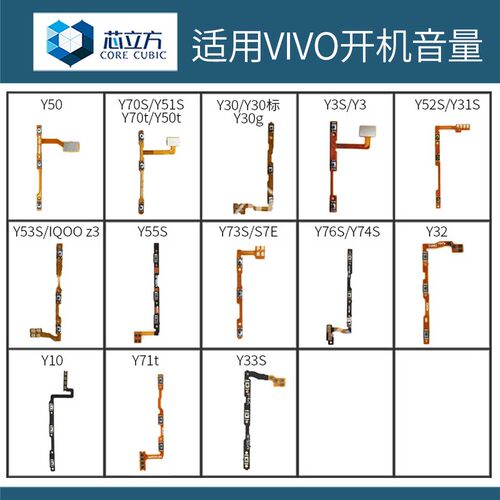 适用VIVO Y35 Y51S Y30 Y73S Y32 Y36 76S 100i Y200开机音量排线 - 图0