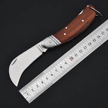 Electrician knife wood handle folding straight blade bending blade multifunctional special steel skinning wire knife wire knife tool
