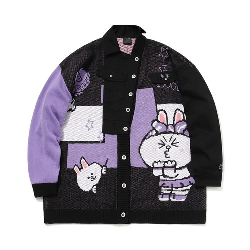 李宁正品LINE FRIENDS联名男女同款防风立领休闲开衫外套AMBQ044 - 图3