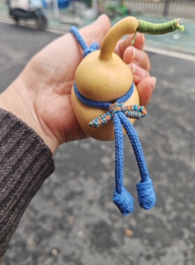 2根钱袋八宝葫芦腰绳4mm棉绳小葫芦挂绳小叶子棉线可推拉