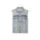 Meiyang Meiyang Darling Cowboy Vest Small Fragrant Wind Heavy Industry Snowflake Wash Mercury Buckle Horse Clip