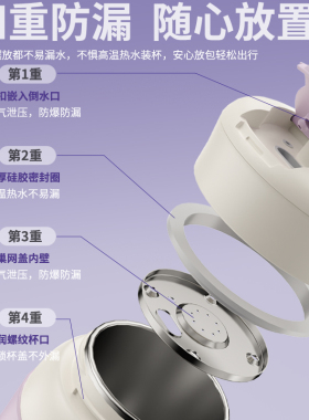 荣事达电热烧水便携烧水杯小型旅行保温一体外出泡奶调奶壶恒温壶