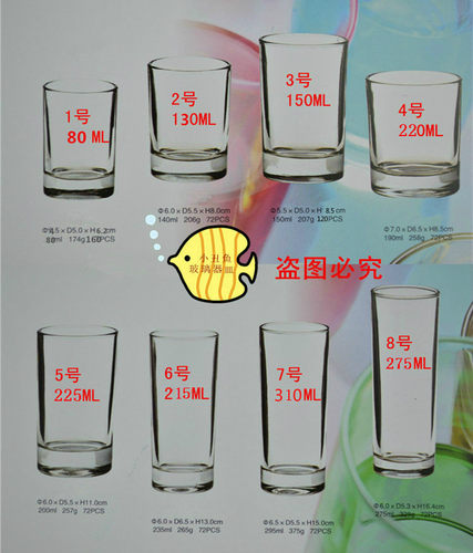 6只包邮 直筒玻璃杯加厚耐热圆柱茶杯水杯子直身杯早餐杯家用酒店 - 图0