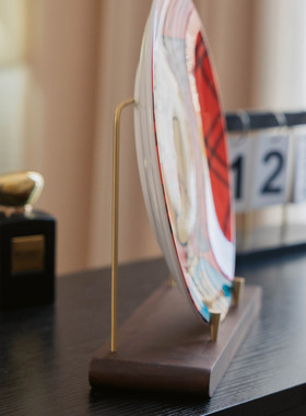 盘子展示架黄铜赏盘支架