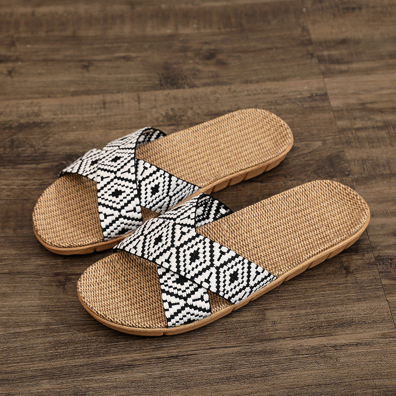 夏季日式情侣居家亚麻拖鞋室内软底舒适吸汗抑菌家用防滑凉拖鞋女,淘宝优惠券,粉丝福利购,淘宝优惠卷