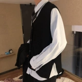 Японский ретро трендовый трикотажный кардиган, жилет, свитер, свободный крой