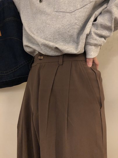 Нагавл в стиле ретро свободные узкие коричневые брюки для костюма