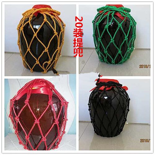 网兜加粗酒坛兜酒坛绳兜酒坛提兜兜网装饰兜包装兜手提绳复古结实 - 图3