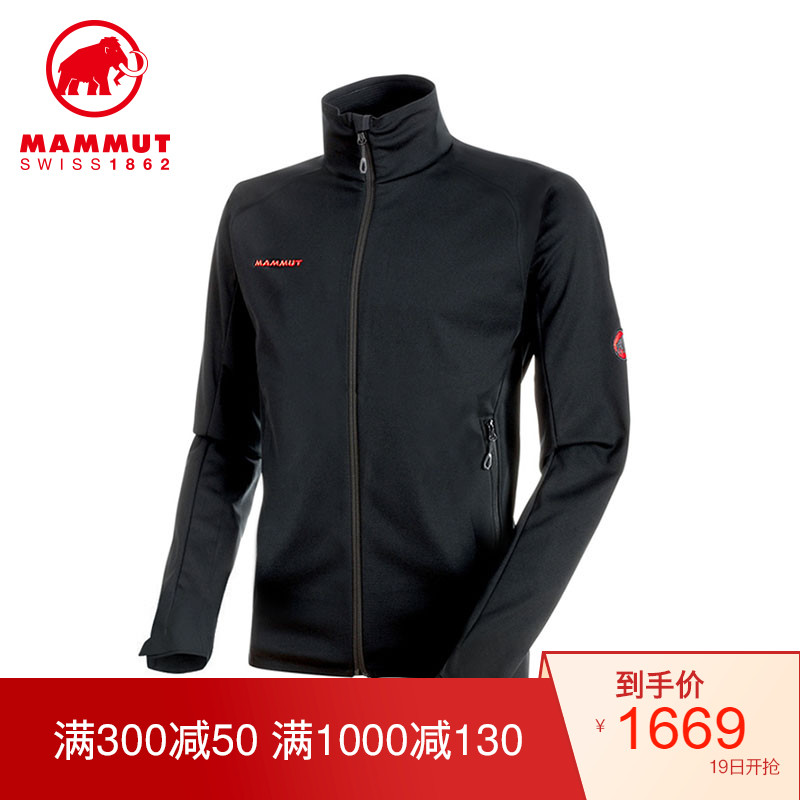 MAMMUT/猛獁象 男士秋冬戶外防風防水透氣保暖柔軟彈力軟殼衣外套