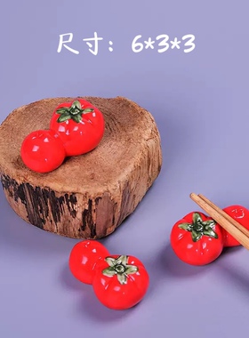 创意陶瓷西瓜筷子架小众桌面摆件