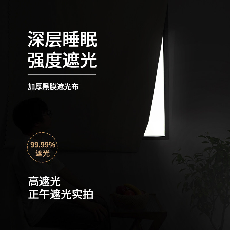 双面全遮光窗帘2025新款小窗户遮阳帘魔术贴免打孔安装简易遮光布,淘宝优惠券,粉丝福利购,淘宝优惠卷