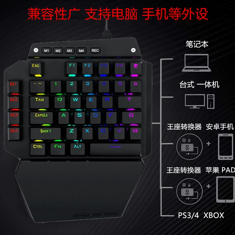 Mechanical keyboard, mobile phone