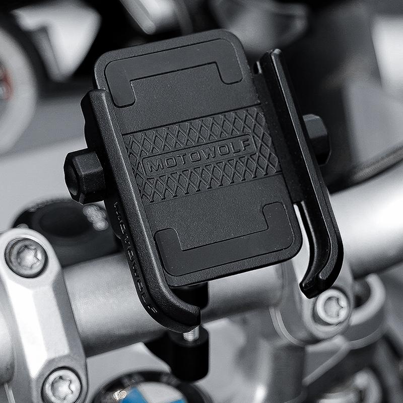 摩多狼电动摩托车导航支架摩旅铝合金山地车自行车骑行手机固定架 - 图1