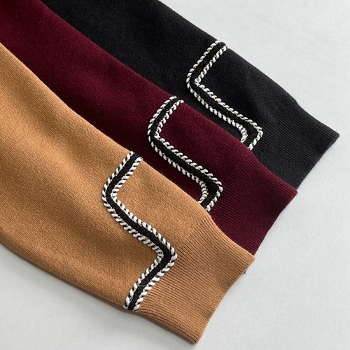 妈妈秋装气质针织套装中年女装短款外套中老年新款阔太太洋气上衣 - 图1