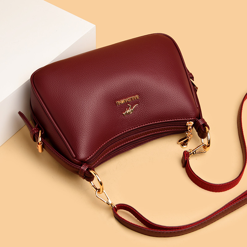 袋鼠包包女2025新款妈妈包秋冬百搭中老年真皮包大容量斜挎单肩包,淘宝优惠券,粉丝福利购,淘宝优惠卷