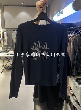 一件包邮 小夕韩国东大门代购CREDITO 26秋女装时尚新款长袖T恤