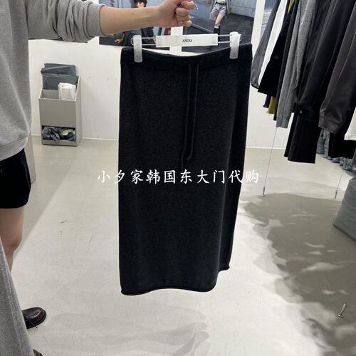 一件包邮 小夕韩国东大门代购 ANOU 26秋季女装时尚新款纯色长裙 - 图0