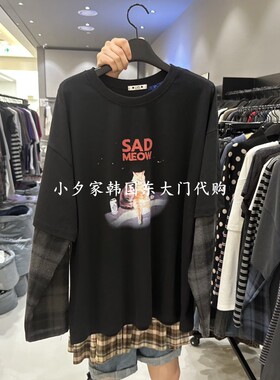 一件包邮 小夕韩国东大门代购CREDITO 26秋女装时尚新款长袖T恤