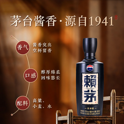 贵州赖茅传承蓝53度500ml*2瓶酱香型白酒双瓶装送礼宴请 107 - 图1