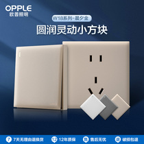 1030 Oop OPLE FROSTED SWITCH SOCKET 16A SOCKET FIVE HOLES 10A PANEL CONCEALED Porous Home W18J