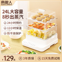 South Pole Electric steamer Home Small multifunction steam boiler Three layers Large-capacity Breakfast machine steam Box steamer 1113