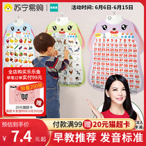Lele Fish Baby Audible EARLY EDUCATION WALL CHART CHILDREN VOCAL AND LITERATE PHONETIC ALPHABET TABLE WALL STICKER STUDY THEVER 1163