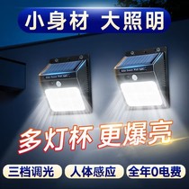 Solar Charging Lamp Outdoor light Control light Intelligent human body light control Inductive Light Building Aisle Small Night Light 1214