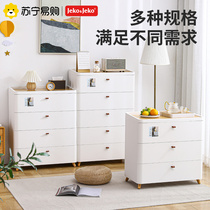 Jeko525 drawer-type containing cabinet multilayer clothes snacks free of installation extra-large thickened headboard finishing shelve