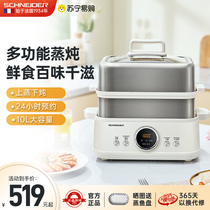 French SCHNEIDER Schneider electric steam boiler Stainless Steel Steamed Egg for home Multi-functional electric hot cooking pot 1728