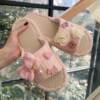 New cute non-slip flat soft bottom bow flowers