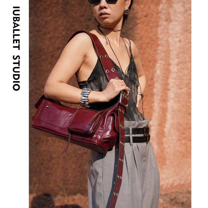 IUBALLET【偏见】2025春夏新品真皮腋下包单肩斜挎女包牛皮法棍包,淘宝优惠券,粉丝福利购,淘宝优惠卷