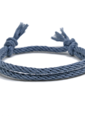 森系简约圆九股编织手绳