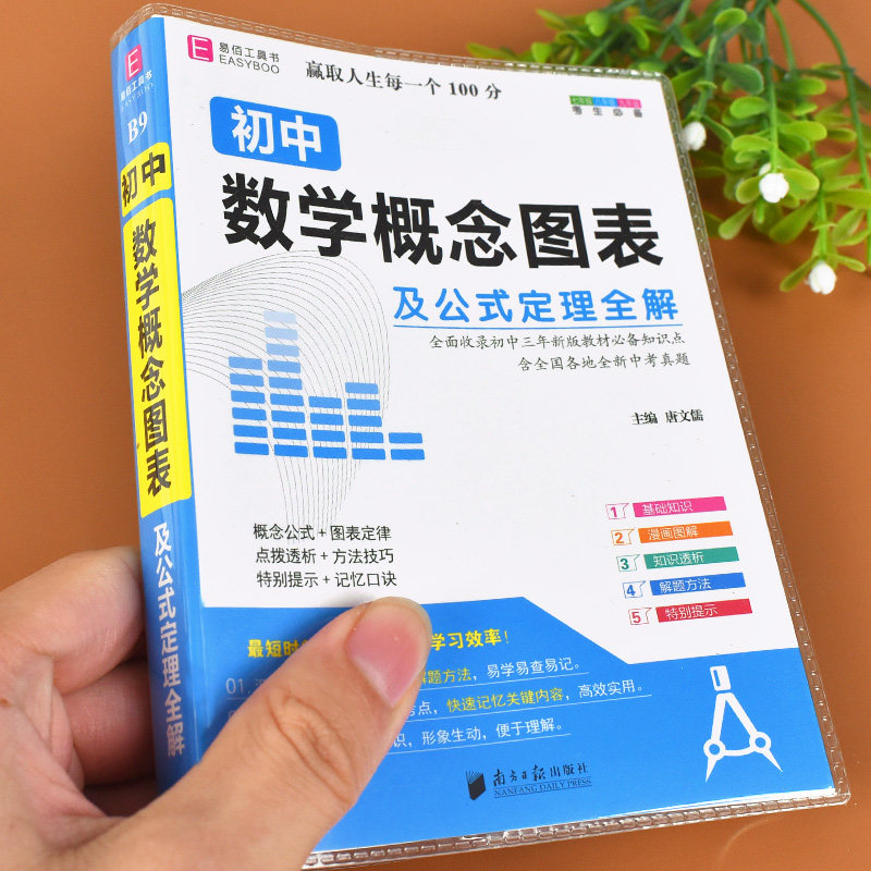 初中数学公式定律大全基础知识卡片 初中数学公式定律口袋书随看随学 静读求索图书专营店 淘优券