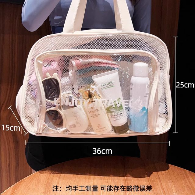 Waterproof large capacity dry and wet separation toiletries