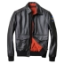 A2 Air Force Suit Suit Leather Leather Italy Nhập khẩu Áo khoác da bê lớp thời trang trung cổ - Quần áo lông thú