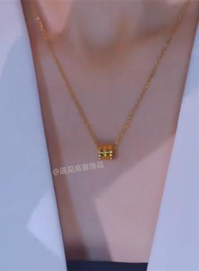 不掉色小蛮腰项链女钛钢可水洗