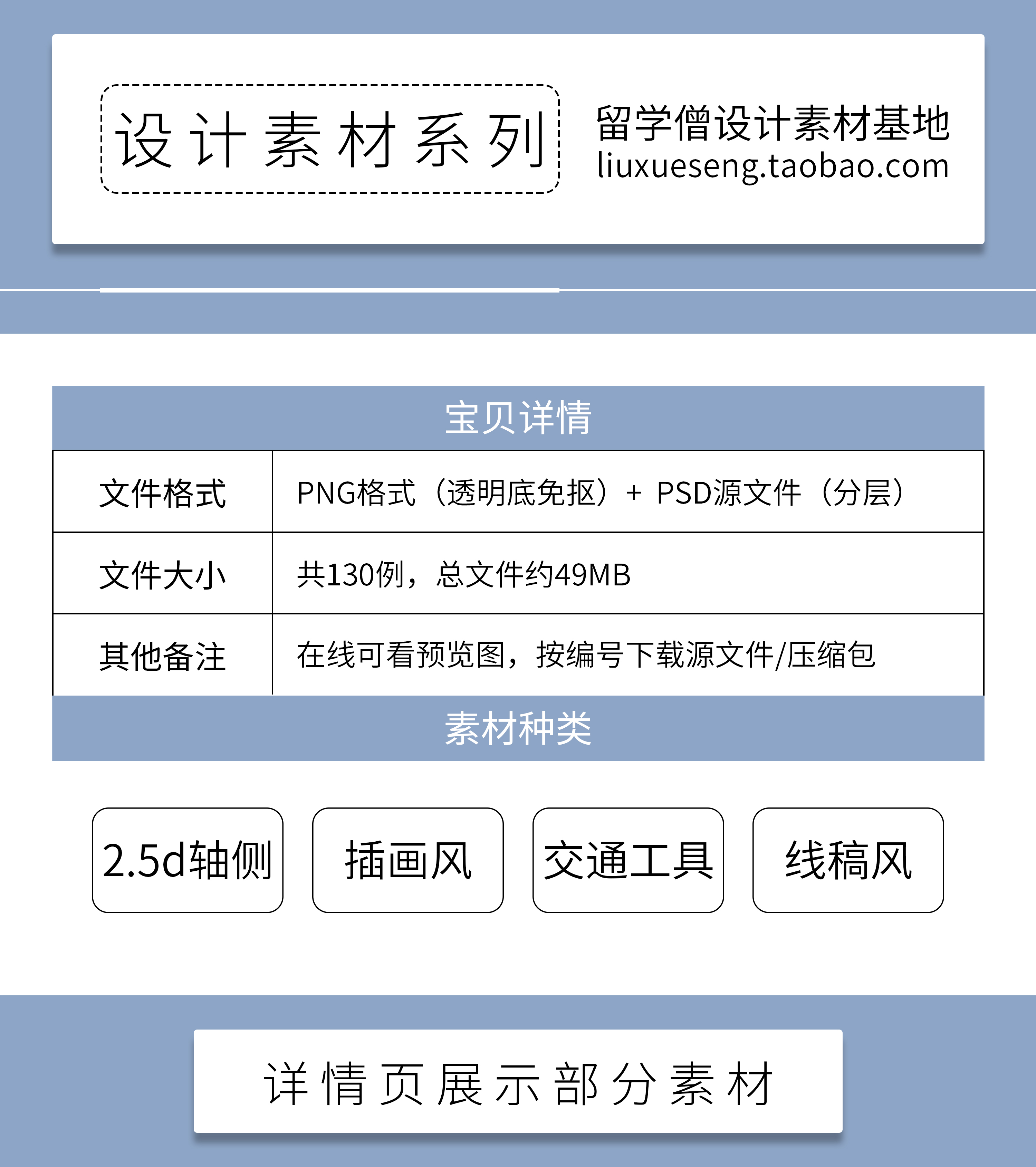 交通工具轴侧png线稿风ai分层自行汽车帆轮船飞机平行轴侧分贴图 - 图2