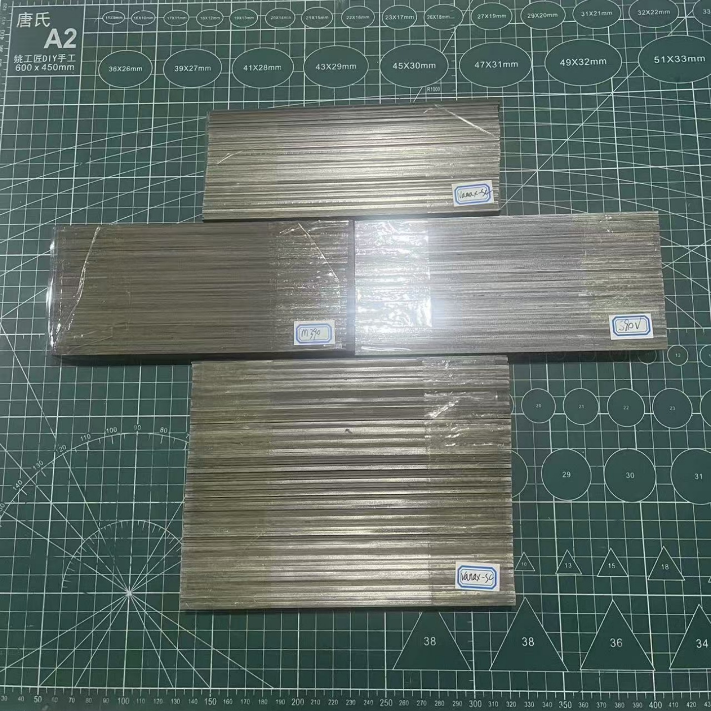 刀胚氮钢VANAX超级防锈板料M390刀胚S90V粉末钢菜刀手工刀水果刀 - 图2