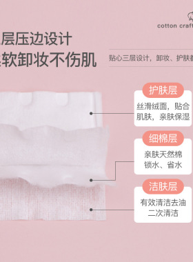 轻呵跨境化妆棉脸部湿敷纯棉棉片爽肤水专用一次性双面棉片卸妆棉